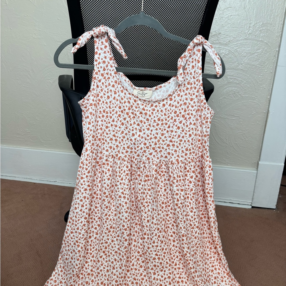 Jessica Simpson Floral Sleeveless Dress with Bow Straps